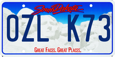 SD license plate 0ZLK73