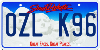 SD license plate 0ZLK96
