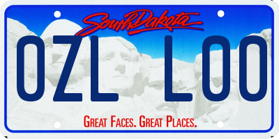 SD license plate 0ZLL00
