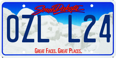 SD license plate 0ZLL24