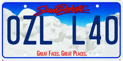 SD license plate 0ZLL40