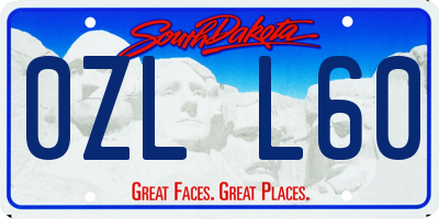 SD license plate 0ZLL60