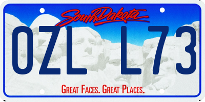 SD license plate 0ZLL73