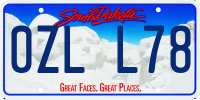 SD license plate 0ZLL78