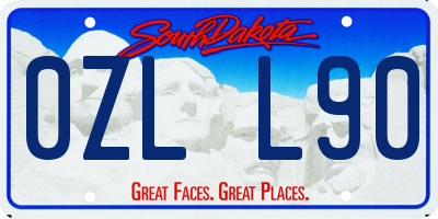 SD license plate 0ZLL90