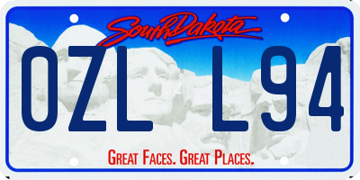 SD license plate 0ZLL94