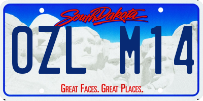 SD license plate 0ZLM14
