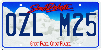 SD license plate 0ZLM25