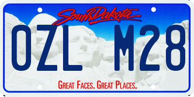 SD license plate 0ZLM28