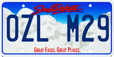 SD license plate 0ZLM29
