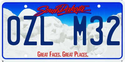 SD license plate 0ZLM32