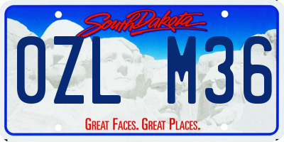 SD license plate 0ZLM36