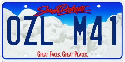 SD license plate 0ZLM41