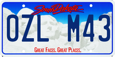 SD license plate 0ZLM43