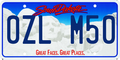 SD license plate 0ZLM50