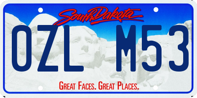 SD license plate 0ZLM53