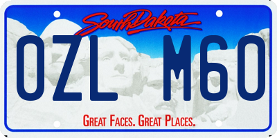 SD license plate 0ZLM60