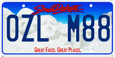SD license plate 0ZLM88