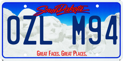 SD license plate 0ZLM94