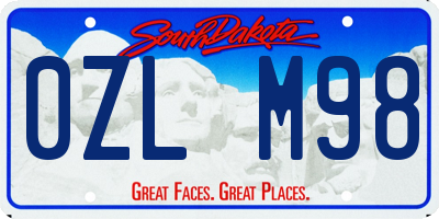 SD license plate 0ZLM98