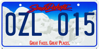 SD license plate 0ZLO15