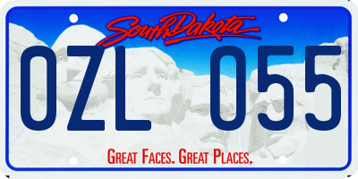 SD license plate 0ZLO55