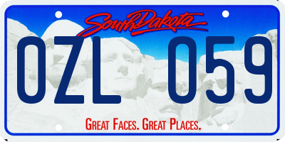 SD license plate 0ZLO59