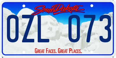 SD license plate 0ZLO73