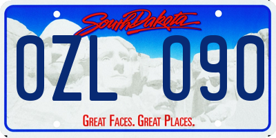 SD license plate 0ZLO90