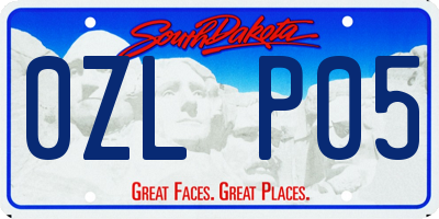 SD license plate 0ZLP05