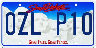 SD license plate 0ZLP10