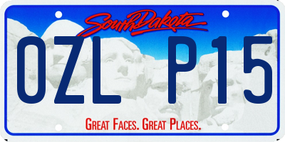 SD license plate 0ZLP15