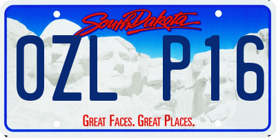 SD license plate 0ZLP16
