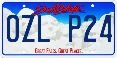 SD license plate 0ZLP24