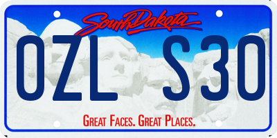 SD license plate 0ZLS30