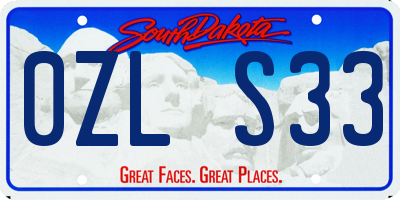 SD license plate 0ZLS33