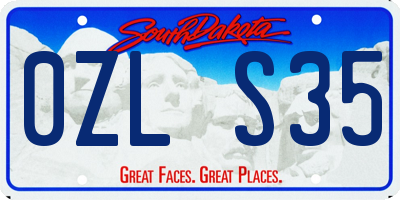 SD license plate 0ZLS35