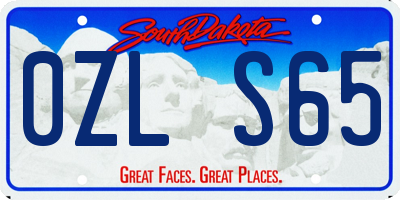 SD license plate 0ZLS65
