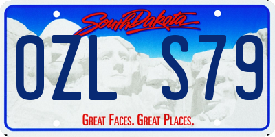 SD license plate 0ZLS79