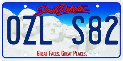SD license plate 0ZLS82