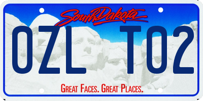 SD license plate 0ZLT02
