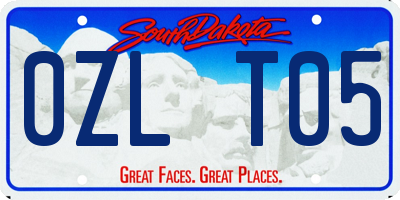 SD license plate 0ZLT05