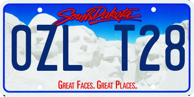 SD license plate 0ZLT28