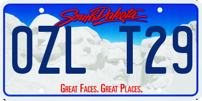 SD license plate 0ZLT29