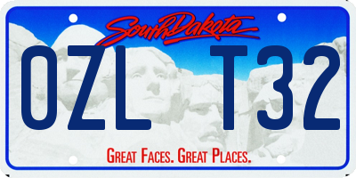 SD license plate 0ZLT32