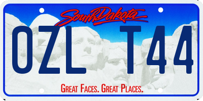 SD license plate 0ZLT44