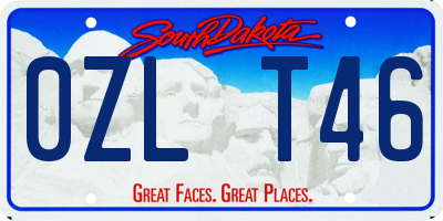 SD license plate 0ZLT46