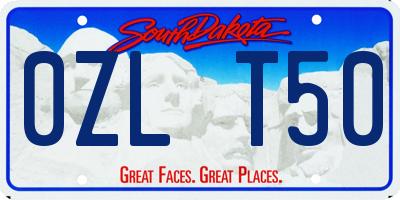 SD license plate 0ZLT50