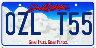 SD license plate 0ZLT55