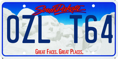 SD license plate 0ZLT64